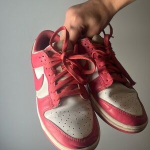 Women's Pink and White Sneakers